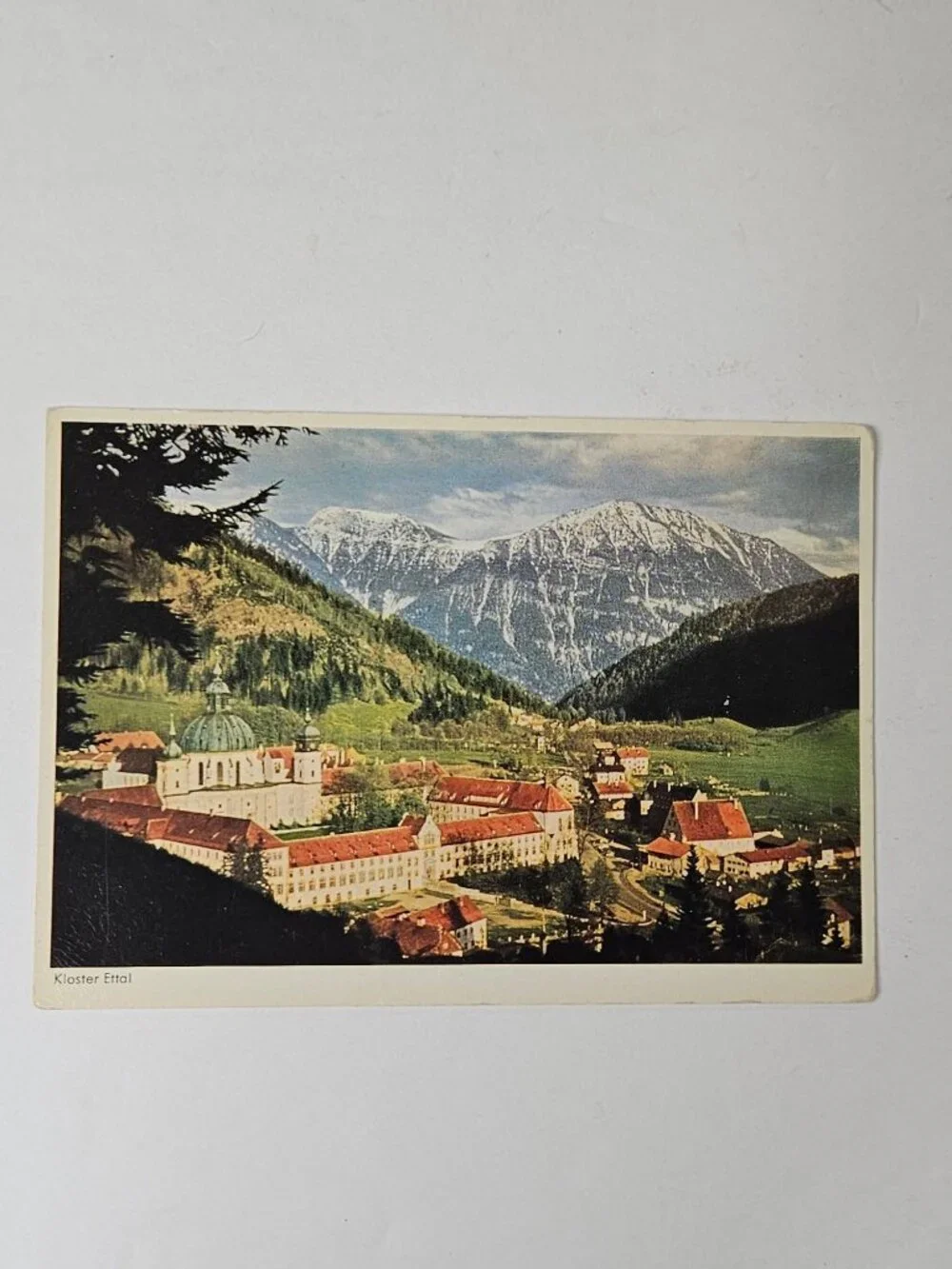 Ettal Abbey Benedictine monastery Postcard located in Bavaria Germany